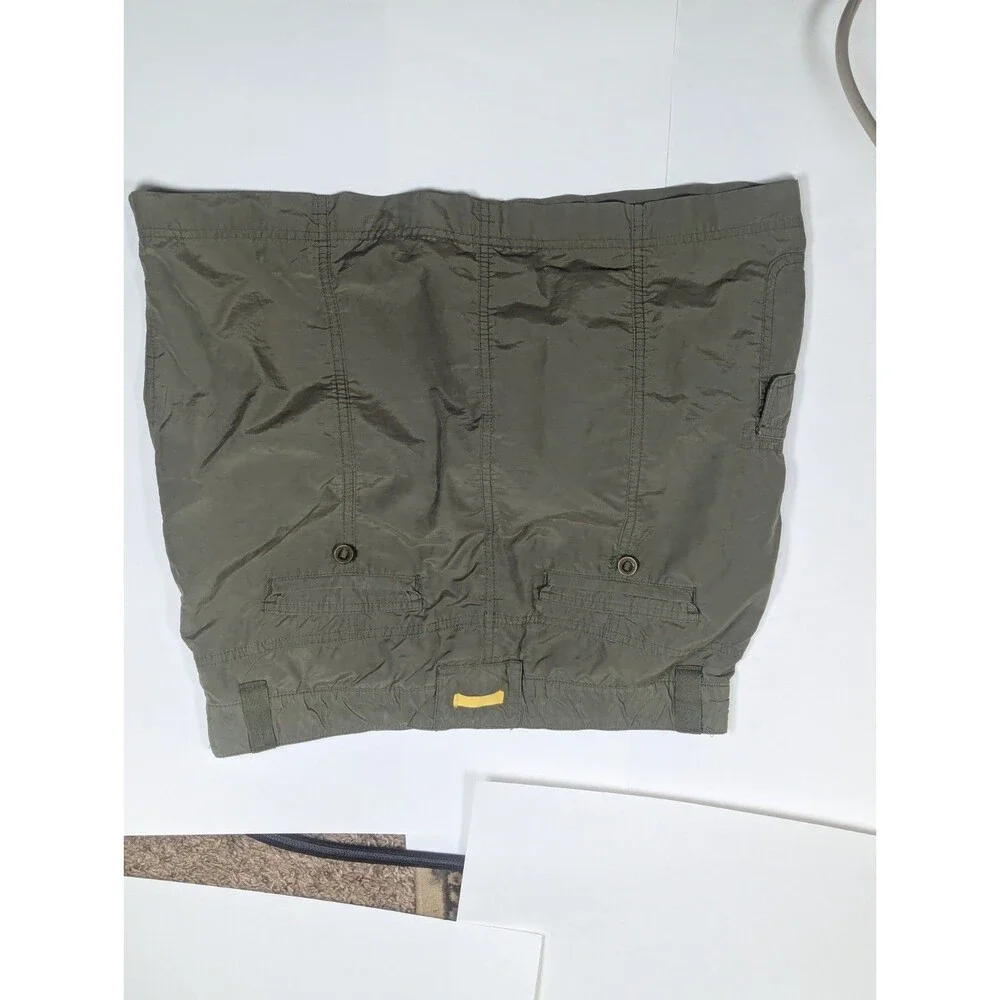 Lands' End Women's Size 8 Black Cargo Utility Hiking Skort Lightweight Skirt